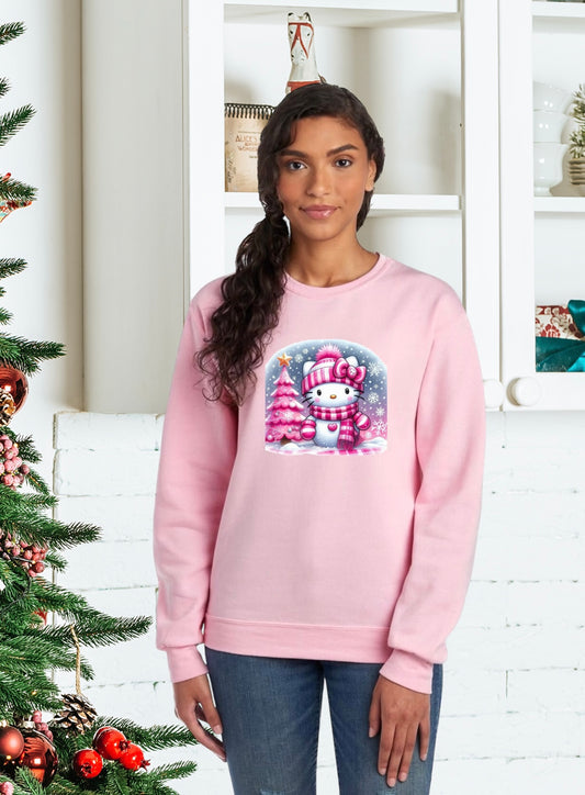 Sweatshirt, Unisex Sweatshirts, Santa Sweatshirts, Apparel, Holiday Gifts, Festive Sweatshirts, Holiday Apparel, Gifts for Him, Gifts for Her, Kitty Sweatshirt, Kitty Holiday Sweater