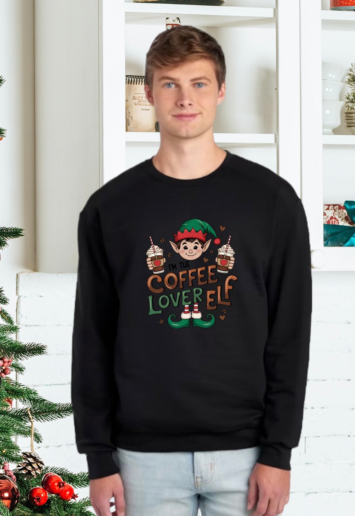 Sweatshirt, Unisex Sweatshirts, Santa Sweatshirts, Apparel, Holiday Gifts, Festive Sweatshirts, Holiday Apparel, Gifts for Him, Gifts for Her, Christmas Elf Sweaters