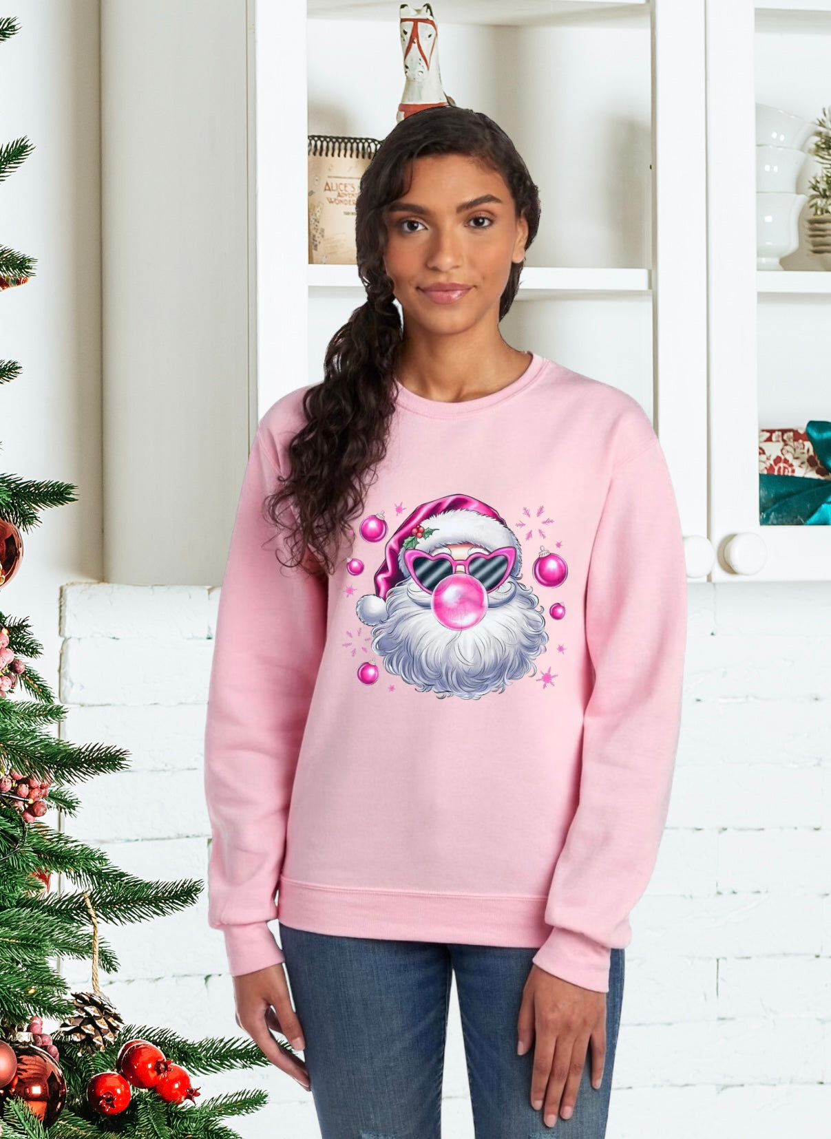 Sweatshirt, Unisex Sweatshirts, Santa Sweatshirts, Holiday Santa Apparel, Holiday Gifts, Festive Sweatshirts, Holiday Apparel, Santa Claus, Santa Popping Gum