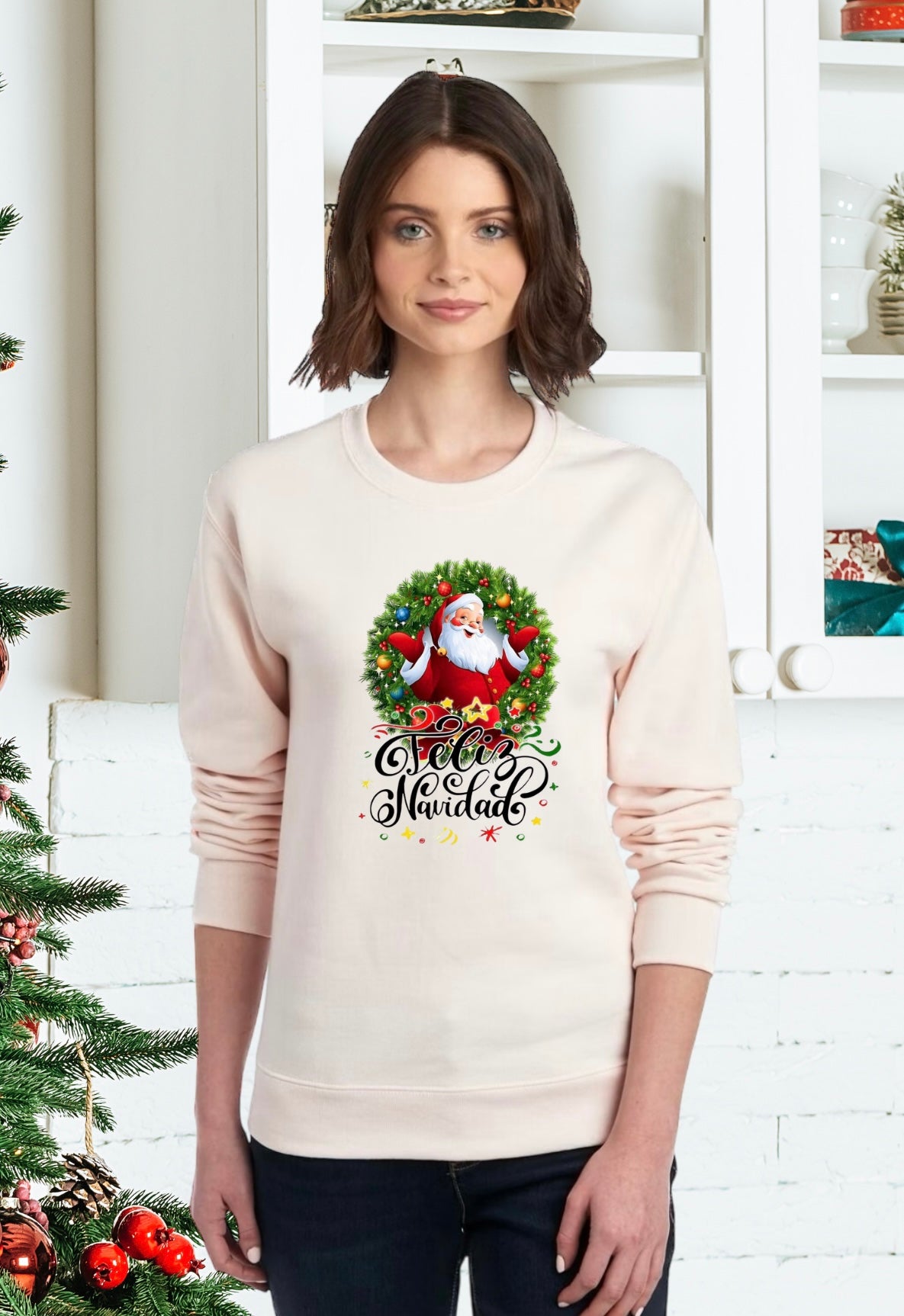 Sweatshirt, Unisex Sweatshirts, Santa Sweatshirts, Holiday Santa Apparel, Holiday Gifts, Feliz Navidad, Festive Sweatshirts, Holiday Apparel, Santa Claus, Retro Santa,