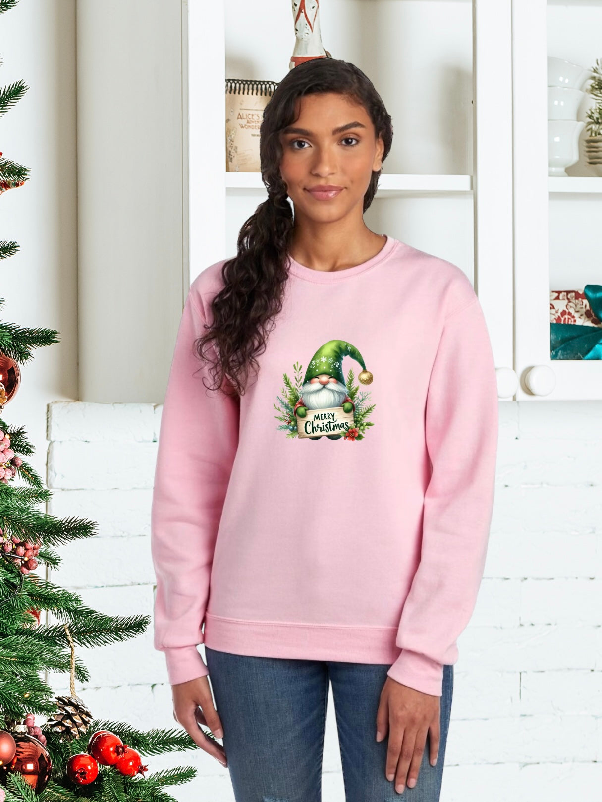 Sweatshirts, Unisex Sweatshirt, Cute Holiday Apparel, Adorable Festive Holiday Gifts, Holiday Apparel, Unisex Holiday Sweater, Adorable Gnome Holiday Sweater, Holiday Gnomes