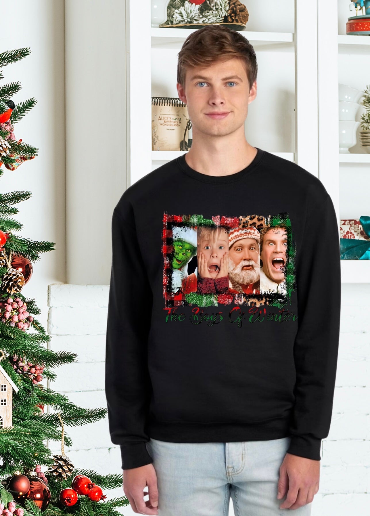 Sweatshirt, Unisex Sweatshirt, Men of Christmas Sweater, The Grinch Sweatshirt, Elf Sweatshirt, Santa Sweatshirt