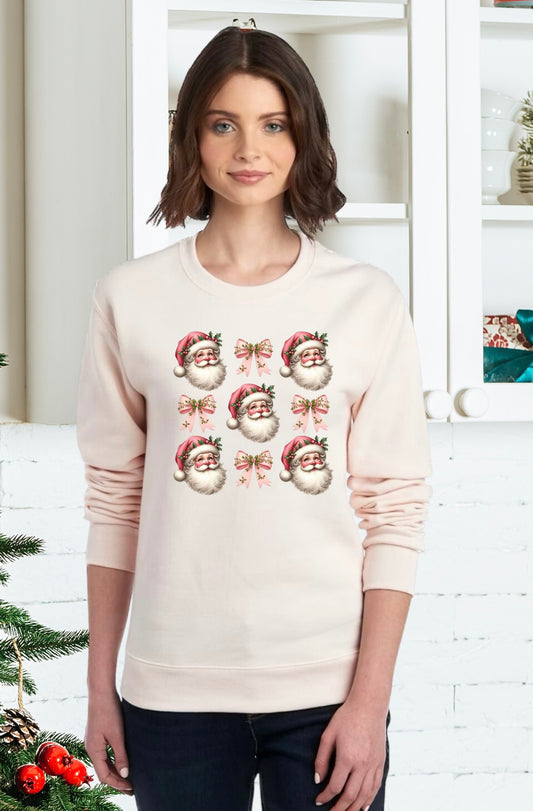 Sweatshirt, Unisex Sweatshirts, Santa Sweatshirts, Coquette Holiday Santa Apparel, Holiday Gifts, Festive Sweatshirts, Holiday Apparel, Santa Claus, Coquette Holiday Apparel