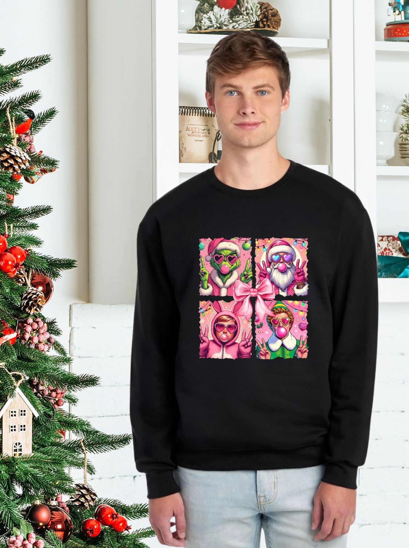 Sweatshirt, Unisex Sweatshirt, Men of Christmas Sweater, The Grinch Sweatshirt, Elf Sweatshirt, Santa Sweatshirt