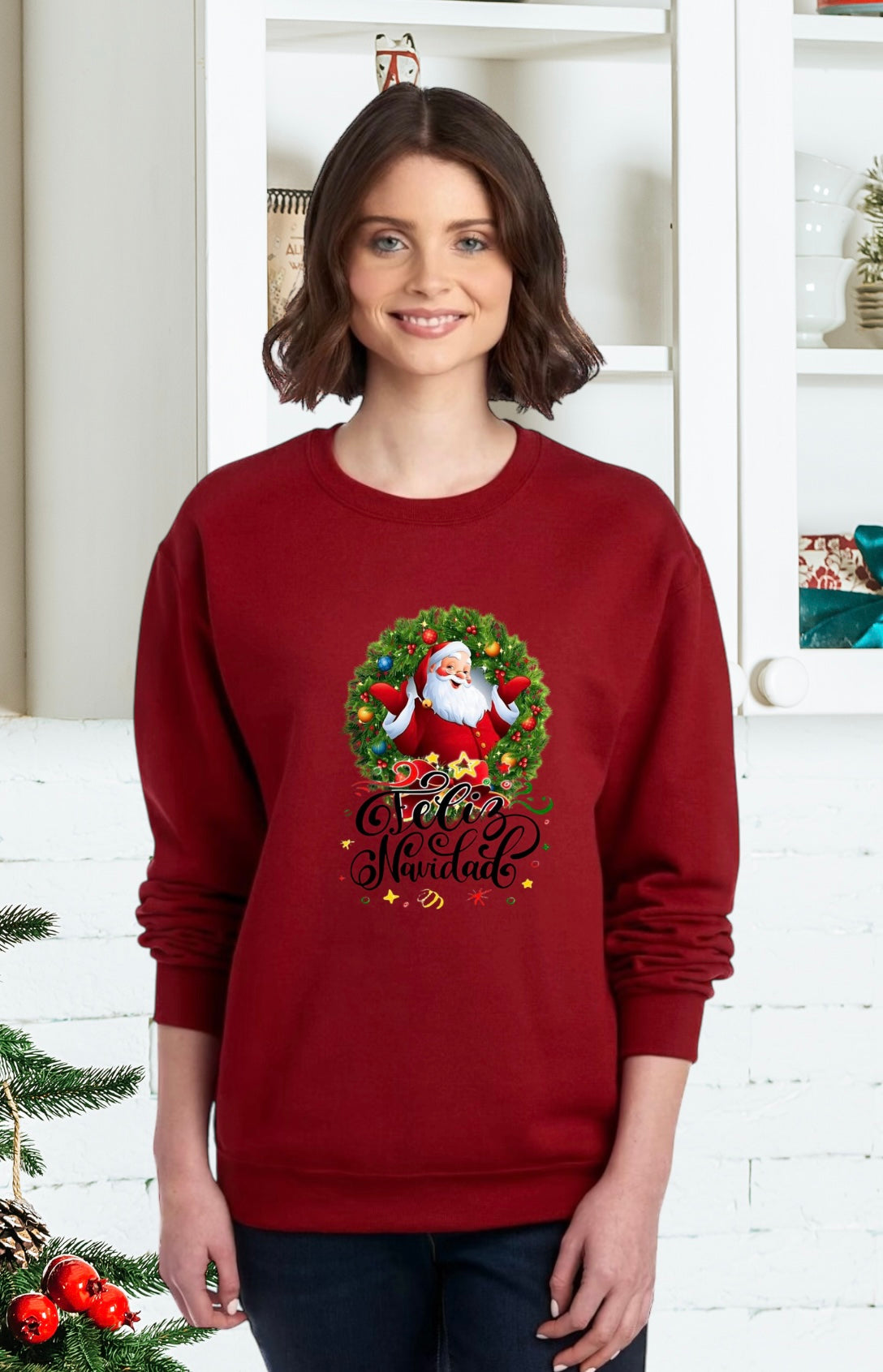 Sweatshirt, Unisex Sweatshirts, Santa Sweatshirts, Holiday Santa Apparel, Holiday Gifts, Feliz Navidad, Festive Sweatshirts, Holiday Apparel, Santa Claus, Retro Santa,