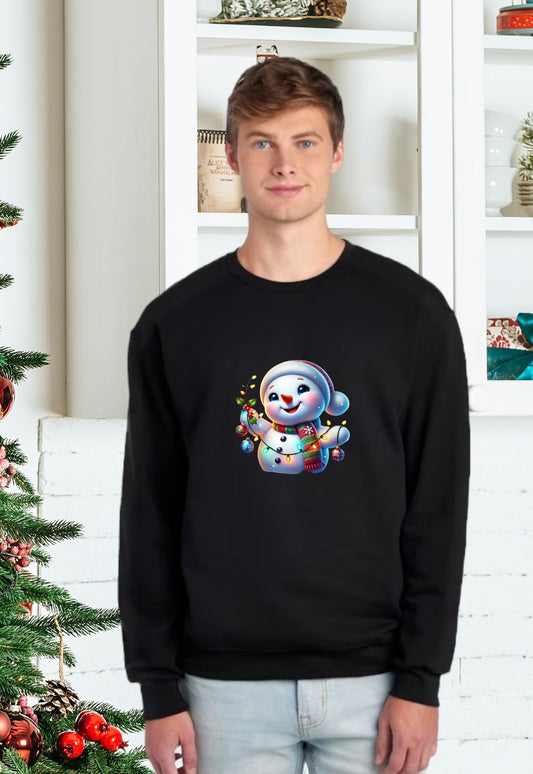 Sweatshirts, Unisex Sweatshirt, Cute Holiday Apparel, Adorable Festive Holiday Gifts, Holiday Apparel, Unisex Holiday Sweater, Adorable Snowman Holiday Sweater