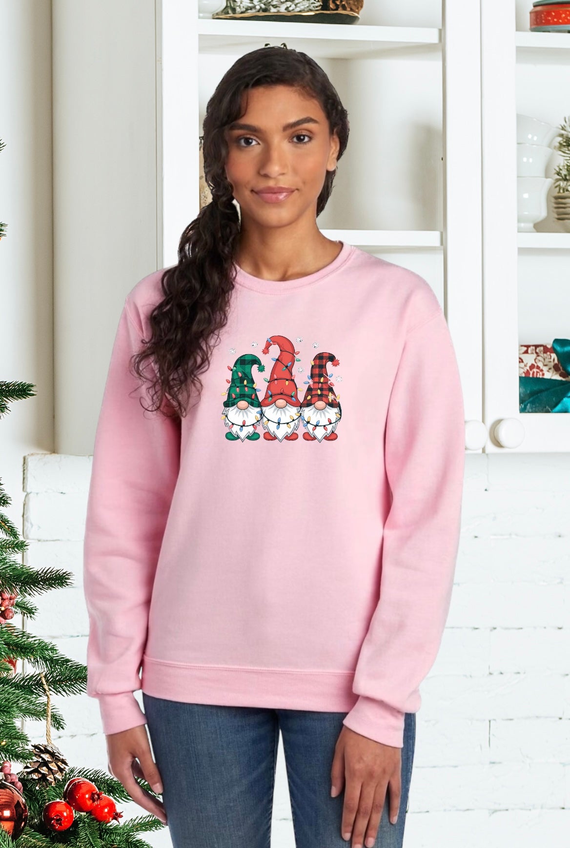 Sweatshirts, Unisex Sweatshirt, Cute Holiday Apparel, Adorable Festive Holiday Gifts, Holiday Apparel, Unisex Holiday Sweater, Adorable Gnome Holiday Sweater, Holiday Gnomes