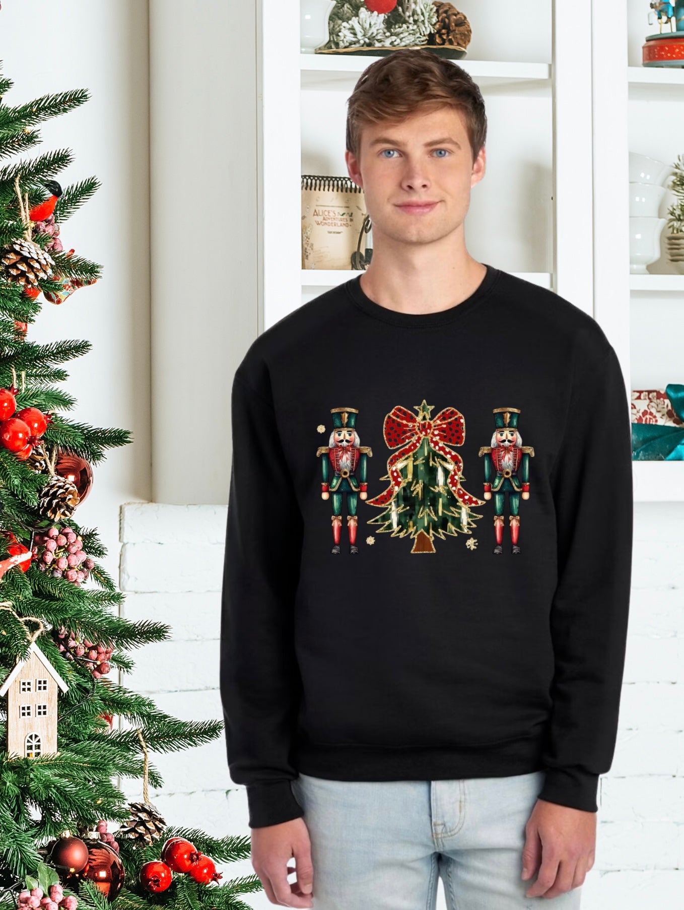 Sweatshirt, Unisex Sweatshirts, Santa Sweatshirts, Holiday Apparel, Holiday Gifts, Festive Sweatshirts, Holiday Apparel, Nutcracker, Holiday Apparel, Nutcracker Holiday Gifts