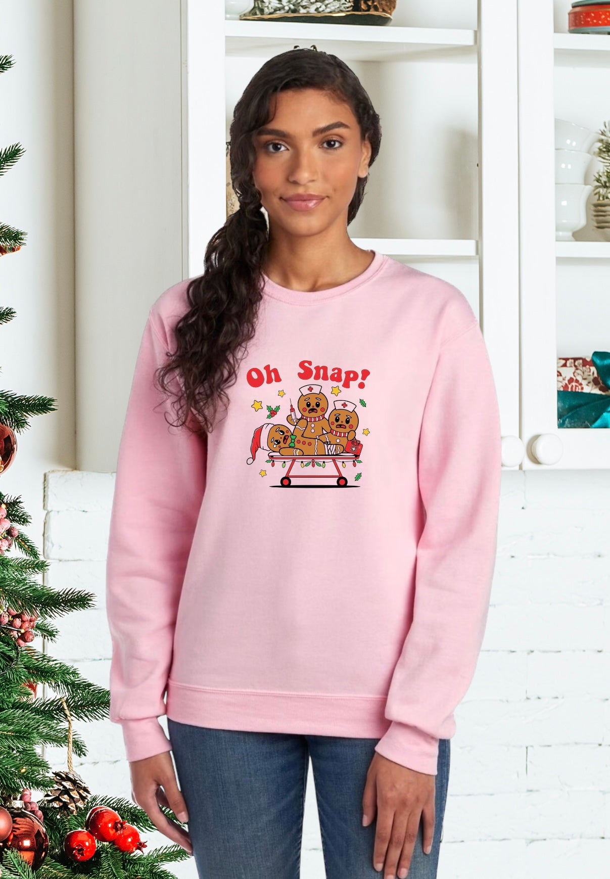 Sweatshirt, Unisex Sweatshirt, Cute Holiday Apparel, Adorable Festive Holiday Gifts, Holiday Apparel, Unisex Holiday Sweater, Adorable Gingerbread Man Holiday Sweater, Holiday Gingerbread