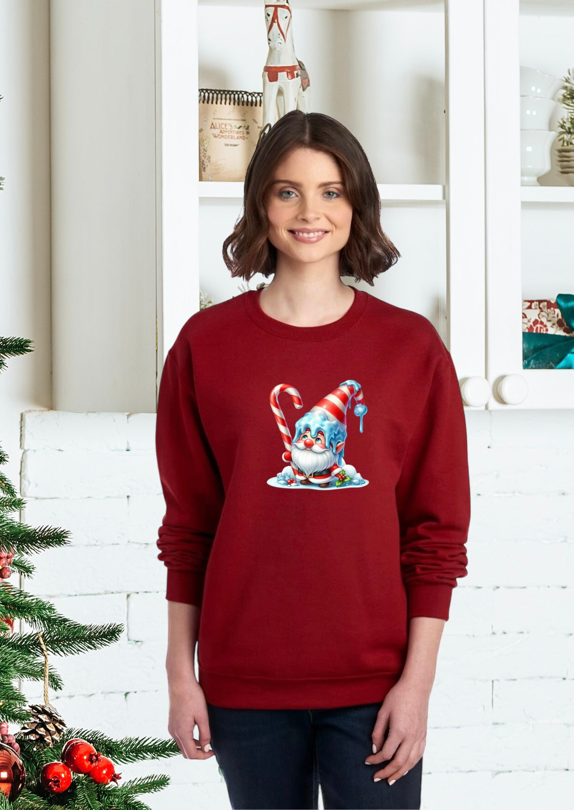 Sweatshirts, Unisex Sweatshirt, Cute Holiday Apparel, Adorable Festive Holiday Gifts, Holiday Apparel, Unisex Holiday Sweater, Adorable Gnome Holiday Sweater, Holiday Gnomes