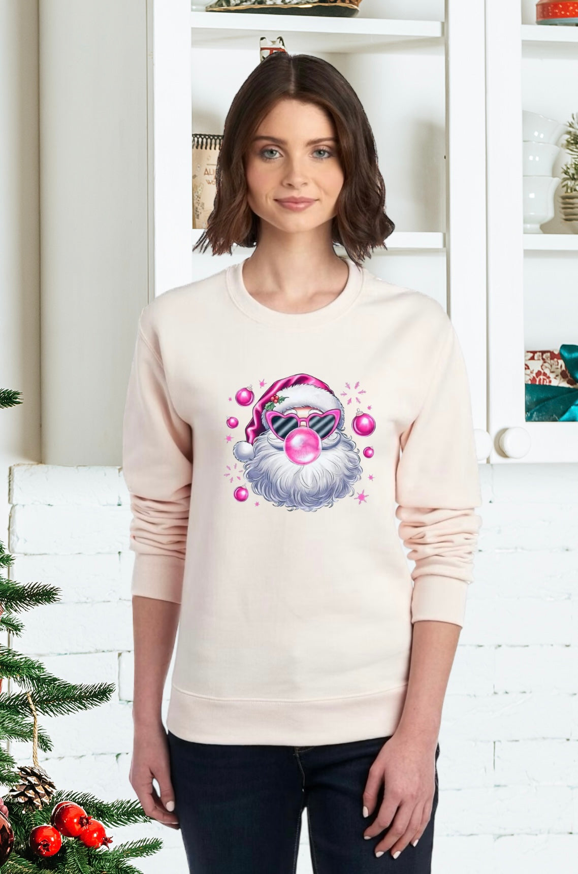 Sweatshirt, Unisex Sweatshirts, Santa Sweatshirts, Holiday Santa Apparel, Holiday Gifts, Festive Sweatshirts, Holiday Apparel, Santa Claus, Santa Popping Gum