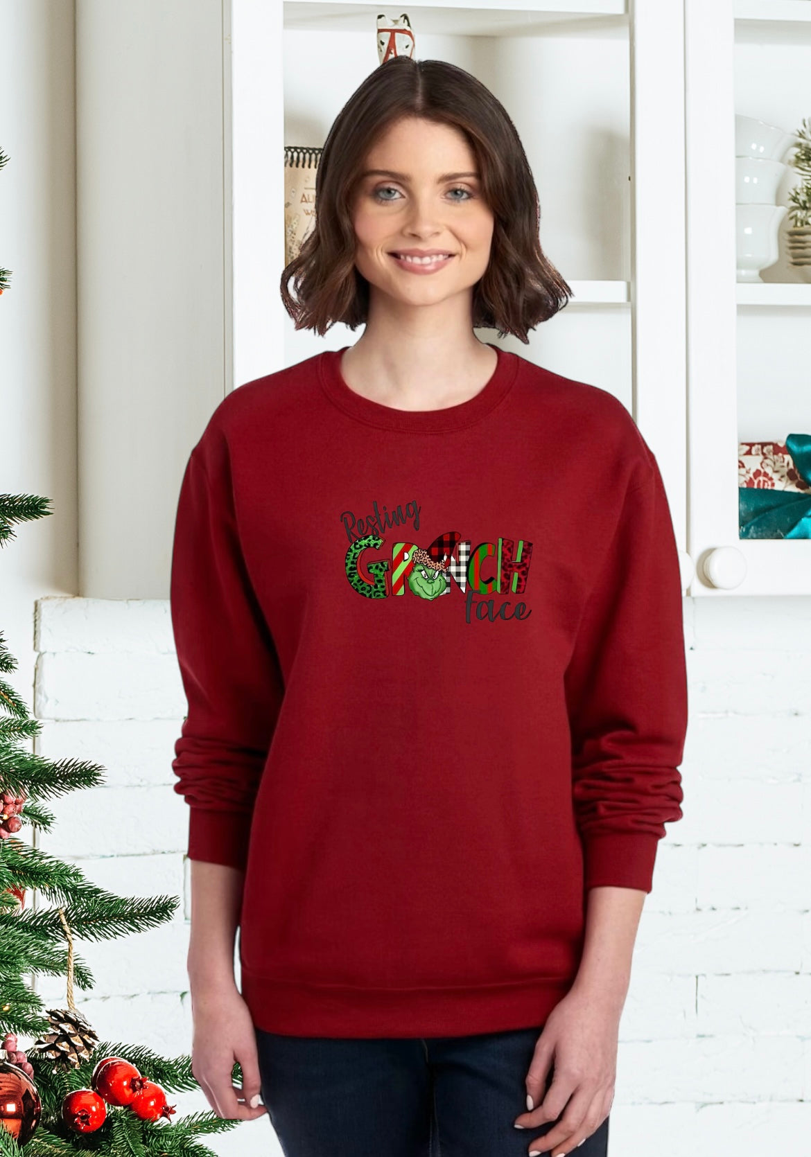 Sweatshirts, Unisex Sweatshirt, The Grinch, The Grinch Holiday Sweatshirt, The Grinch Holiday Sweater, Holiday Grinch Sweatshirt, The Grinch Christmas Sweatshirt, Resting Grinch Face