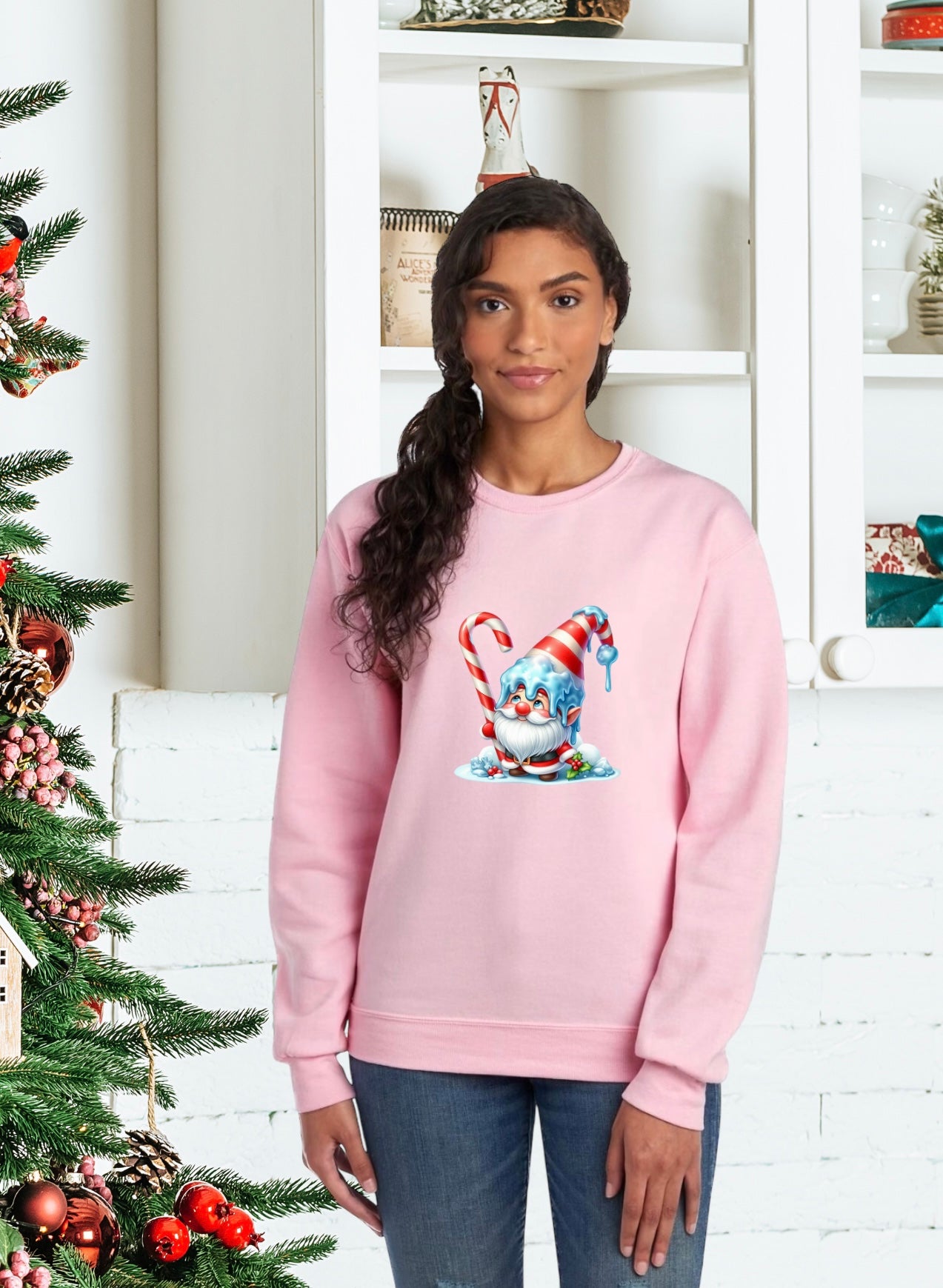 Sweatshirts, Unisex Sweatshirt, Cute Holiday Apparel, Adorable Festive Holiday Gifts, Holiday Apparel, Unisex Holiday Sweater, Adorable Gnome Holiday Sweater, Holiday Gnomes