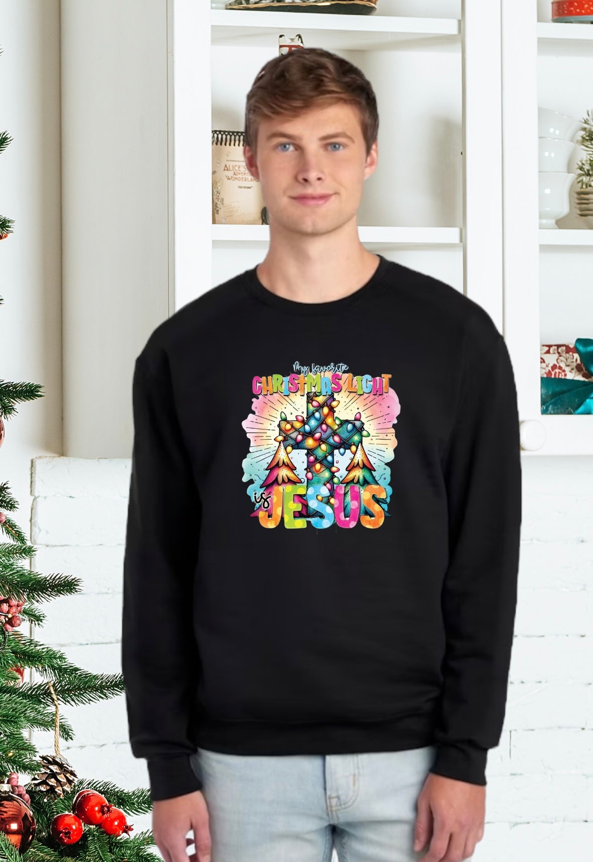 Sweatshirt, Unisex Sweatshirt, Cute Holiday Apparel, Adorable Festive Holiday Gifts, Holiday Apparel, Unisex Holiday Sweater, Festive Apparel, Religious Holiday Apparel, Jesus