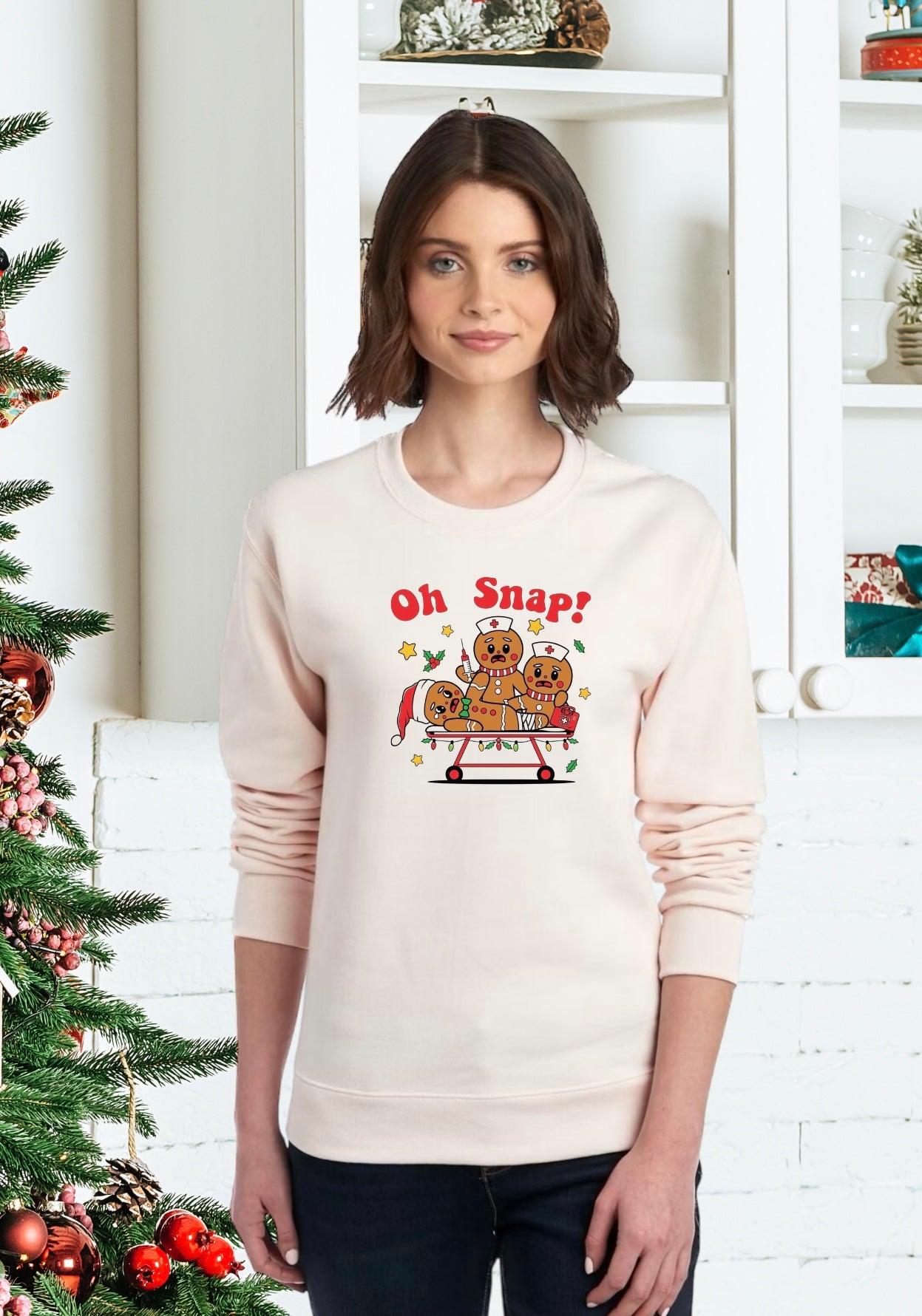 Sweatshirt, Unisex Sweatshirt, Cute Holiday Apparel, Adorable Festive Holiday Gifts, Holiday Apparel, Unisex Holiday Sweater, Adorable Gingerbread Man Holiday Sweater, Holiday Gingerbread