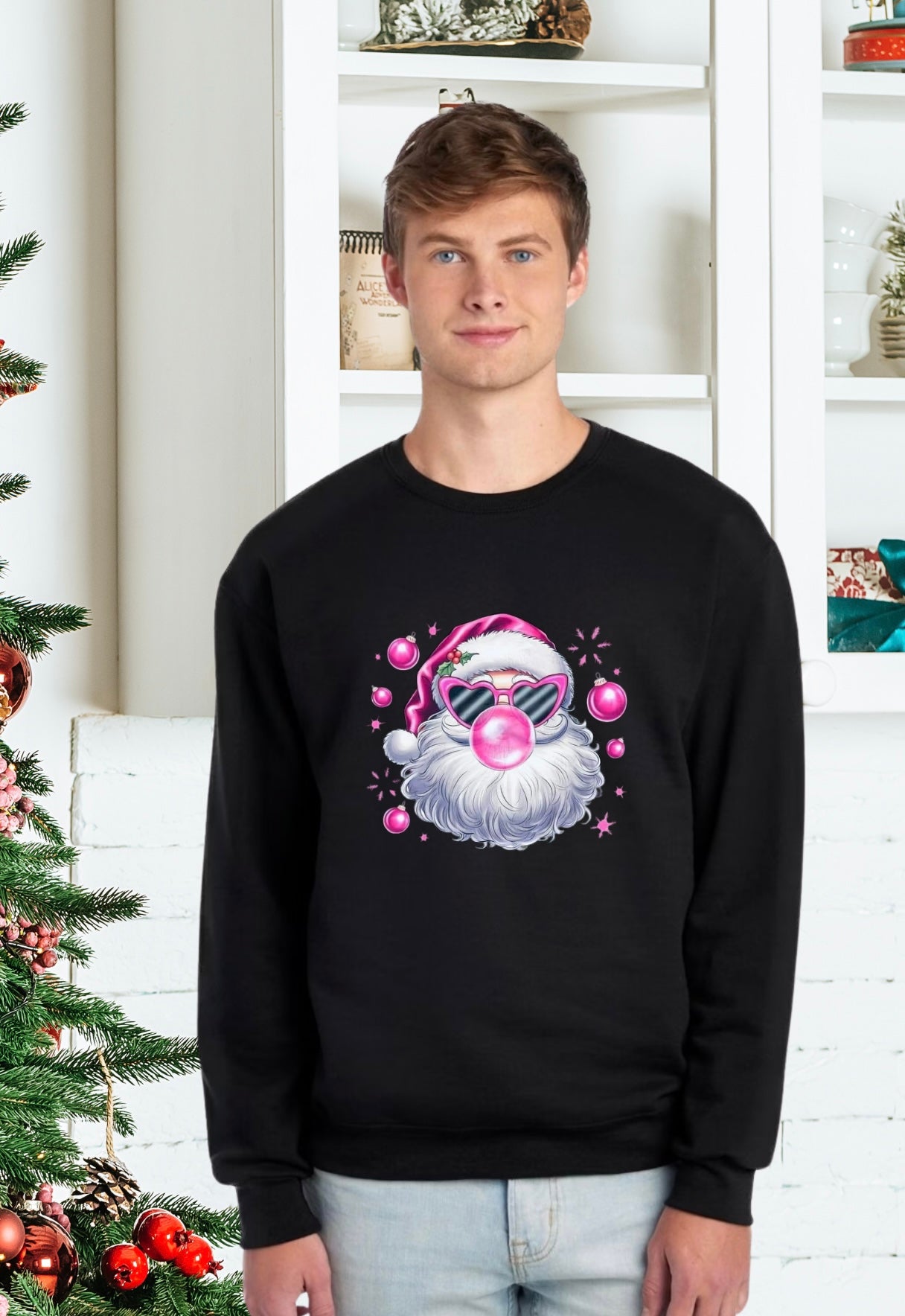 Sweatshirt, Unisex Sweatshirts, Santa Sweatshirts, Holiday Santa Apparel, Holiday Gifts, Festive Sweatshirts, Holiday Apparel, Santa Claus, Santa Popping Gum