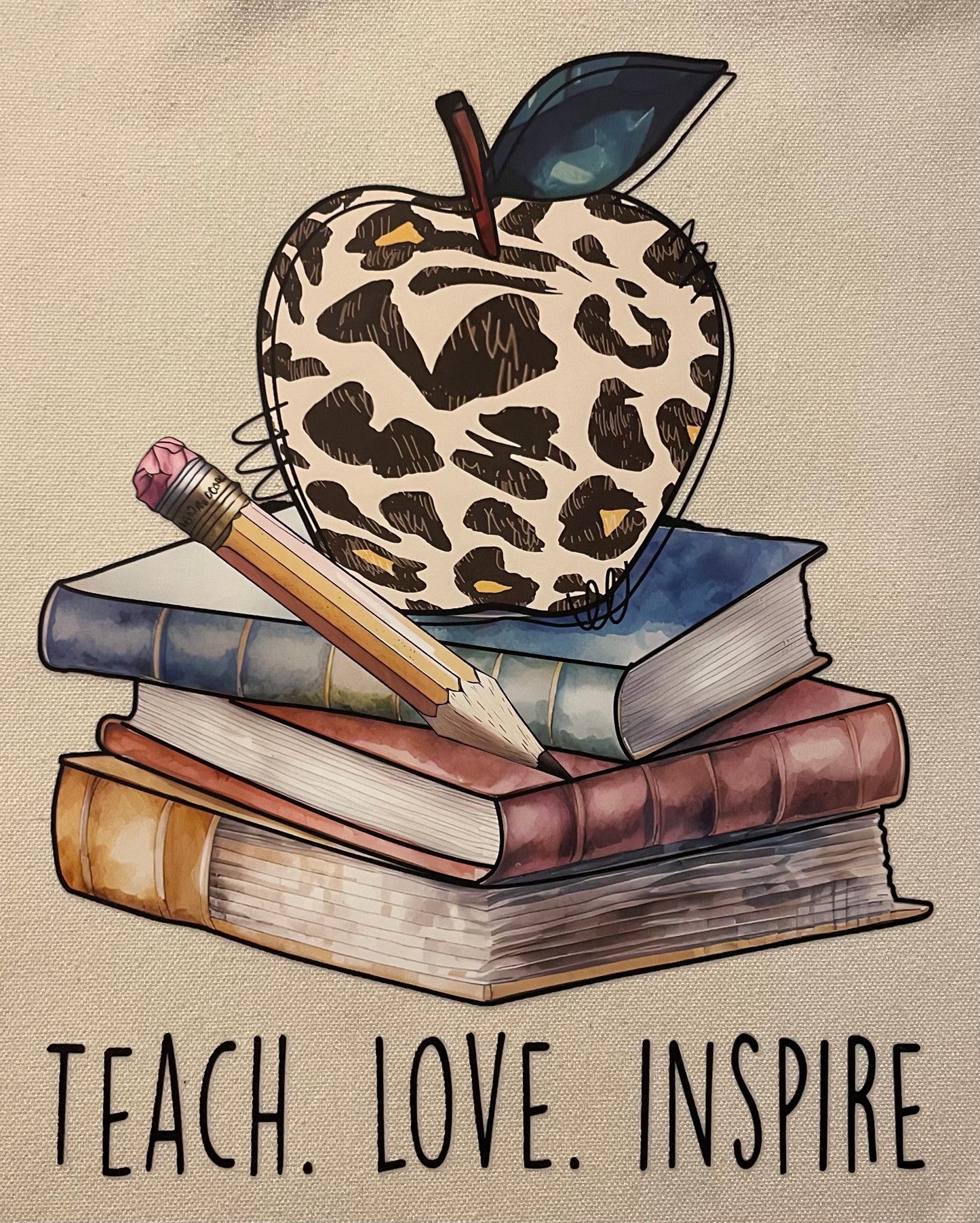 Customized Teacher Gifts, Personalized Gifts for Teachers, Teacher Gifts Canvas Tote Bag, Gifts for Teachers, Teacher’s Gift, Unique Gifts for Teachers, Teach, Love, Inspire