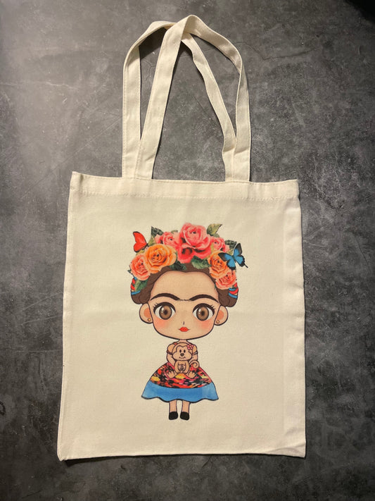 Custom Made Frida Tote, Frida, Frida Kahlo, Customized Tote, Personalized Tote, Customized Bags, Personalized Bags