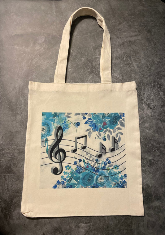 Customized Tote, Custom Made Bags, Personalized Bags, Personalized Tote, Music, Music Notes, Musical Notes, Musical Customized Bags, Musical Notes Tote, Unique Gifts, Personalized Gifts