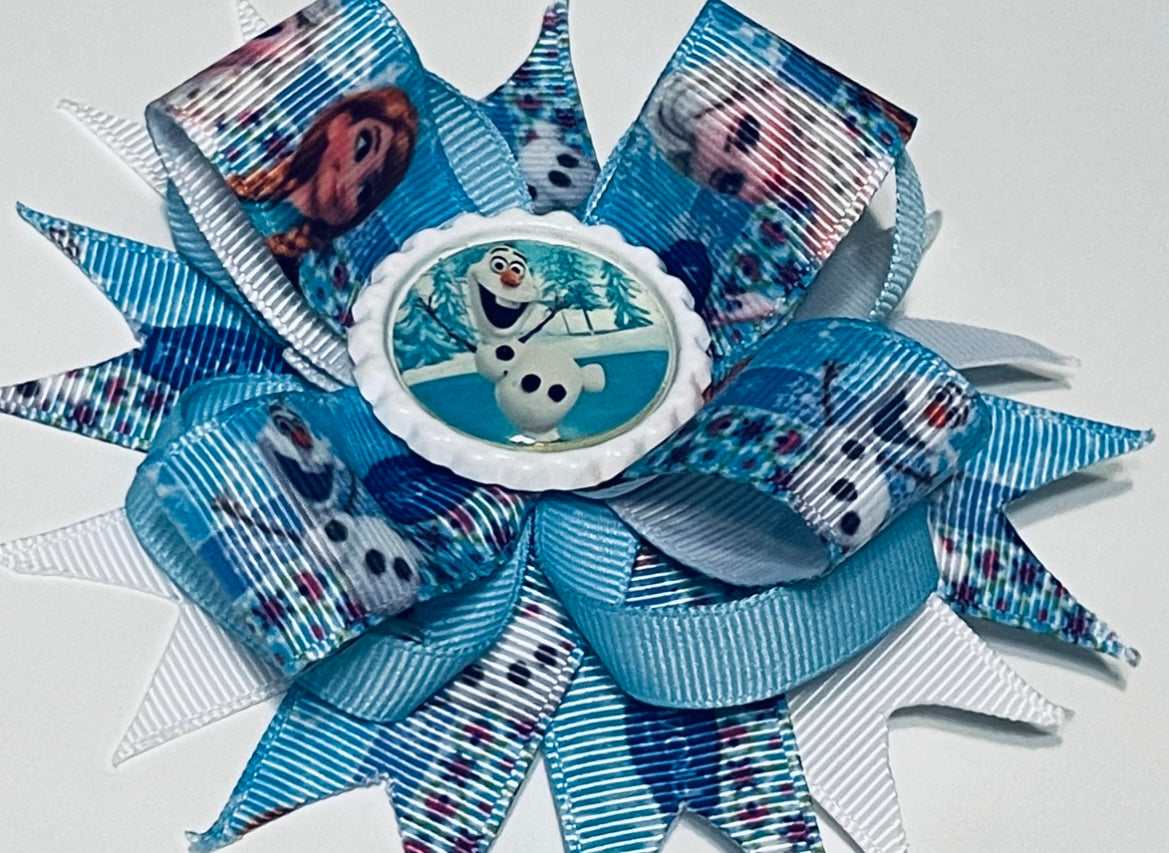 Frozen - Olaf Boutique Hair Bow, Hair Clips, Hair Accessories, Hair Bows for Girls, Gifts for Girls, Holiday Hair Bows, Boutique Bows, Gifts, Handmade Bows