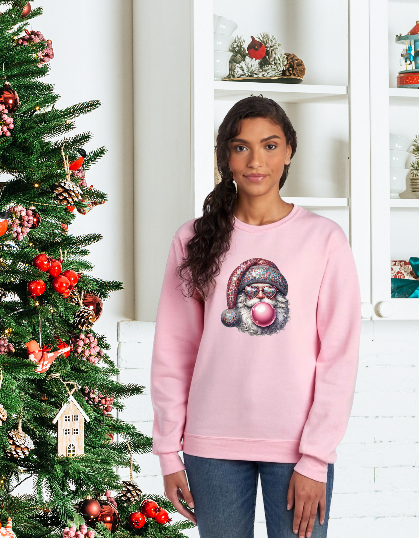 Sweatshirt, Unisex Sweatshirts, Santa Sweatshirts, Holiday Santa Apparel, Holiday Gifts, Festive Sweatshirts, Holiday Apparel, Santa Claus, Santa Popping Gum