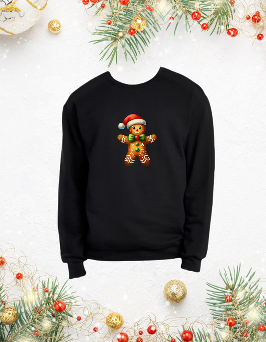 Sweatshirts, Unisex Sweatshirt, Cute Holiday Apparel, Adorable Festive Holiday Gifts, Holiday Apparel, Unisex Holiday Sweater, Adorable Gingerbread Man Holiday Sweater, Holiday Gingerbread