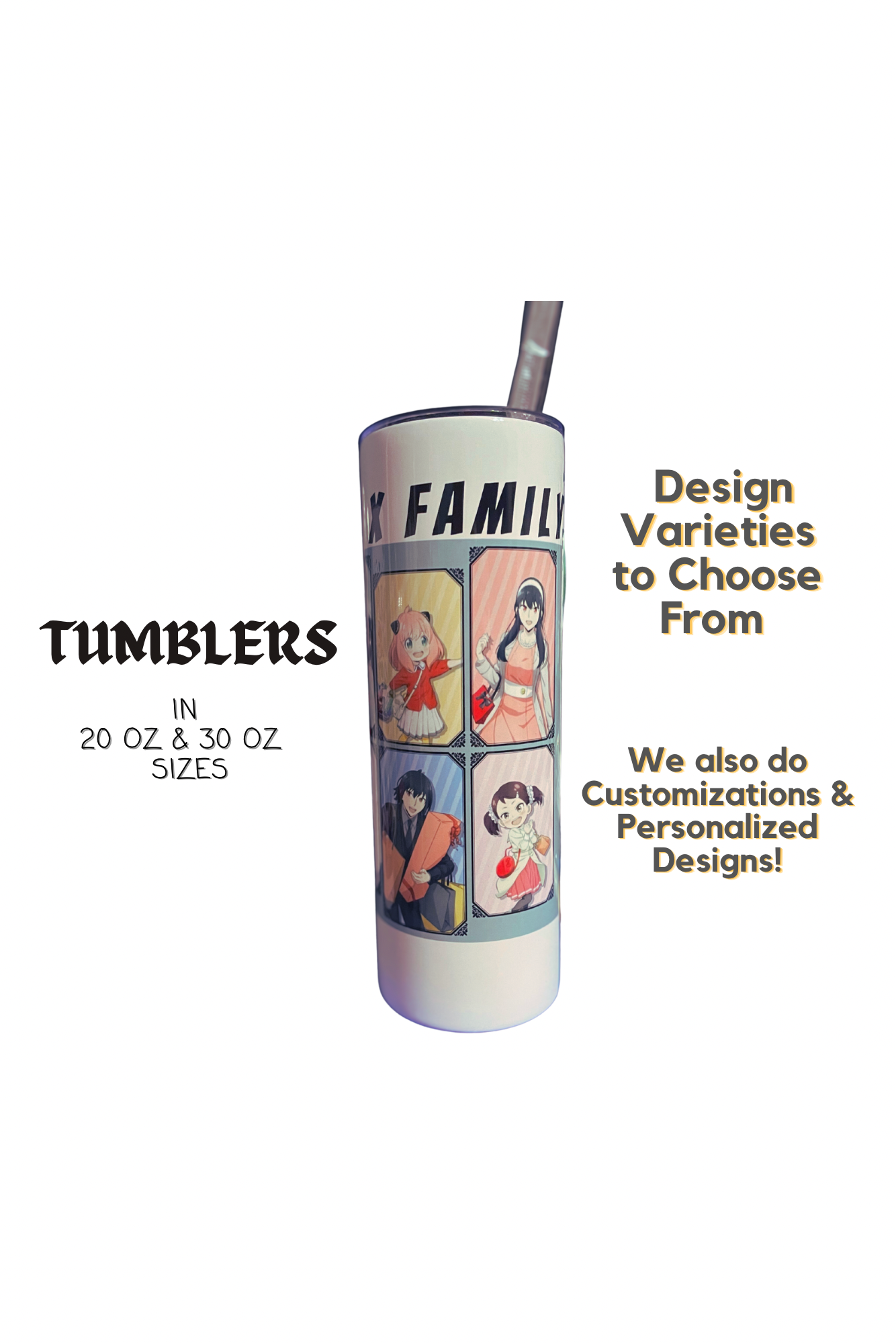 Customized Tumblers, Personalized Tumblers, Personalized Cups, Anime, Spy X Family, Spy X Family Customized Tumblers, Spy X Family Cup, Coffee Cups, Tumblers, Unique Gifts, Personalized Gifts