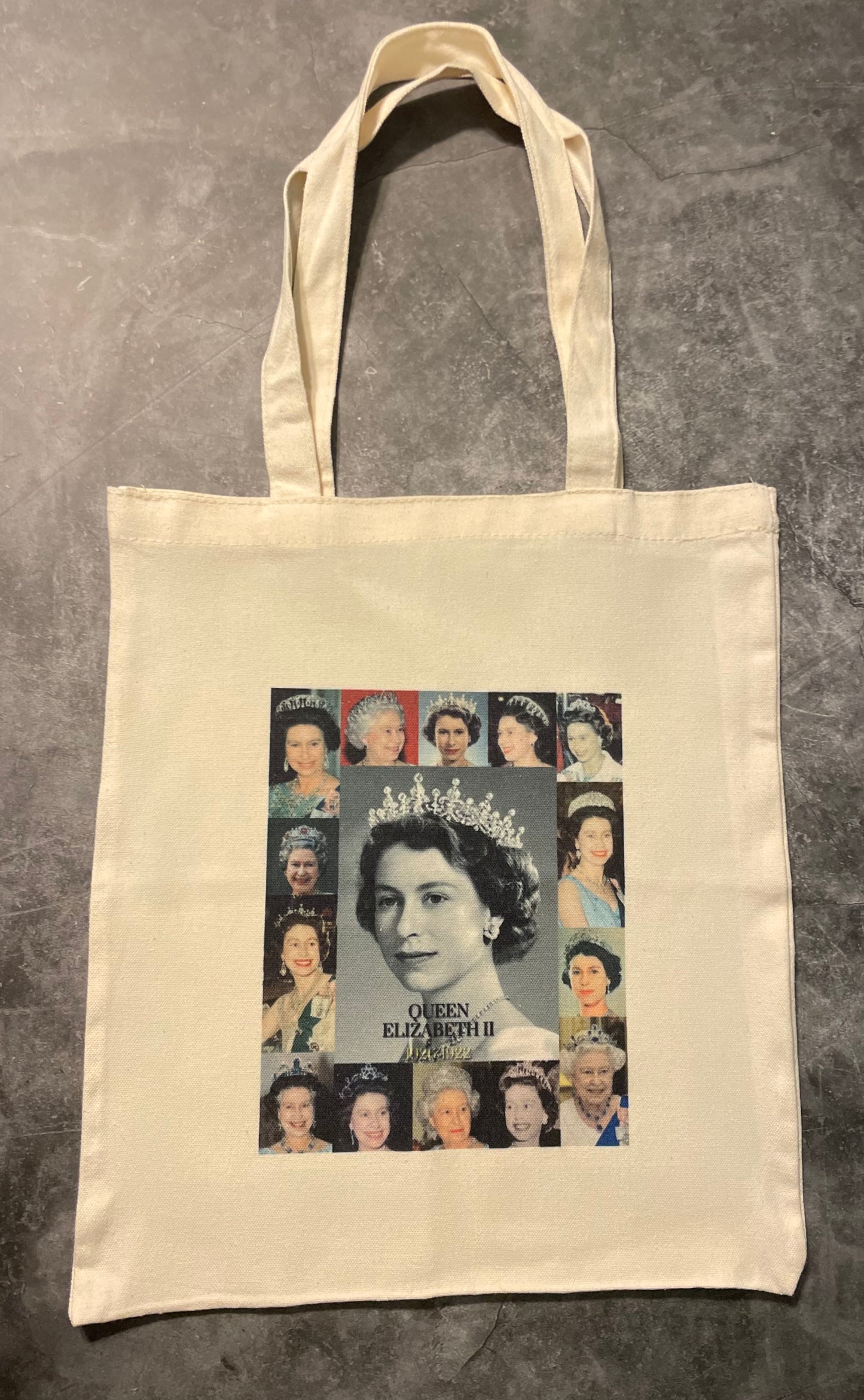 Custom Made Tote, Queen Elizabeth II, Queen Elizabeth II Customized Tote, Personalized Tote, Customized Bags, Personalized Bags