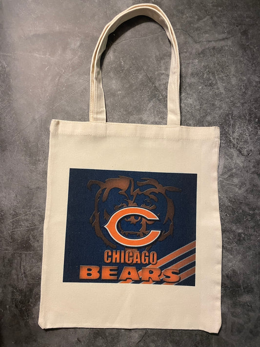 Custom Made Chicago Bears Tote, Chicago Bears, Customized Tote, Personalized Tote, Customized Bags, Personalized Bags